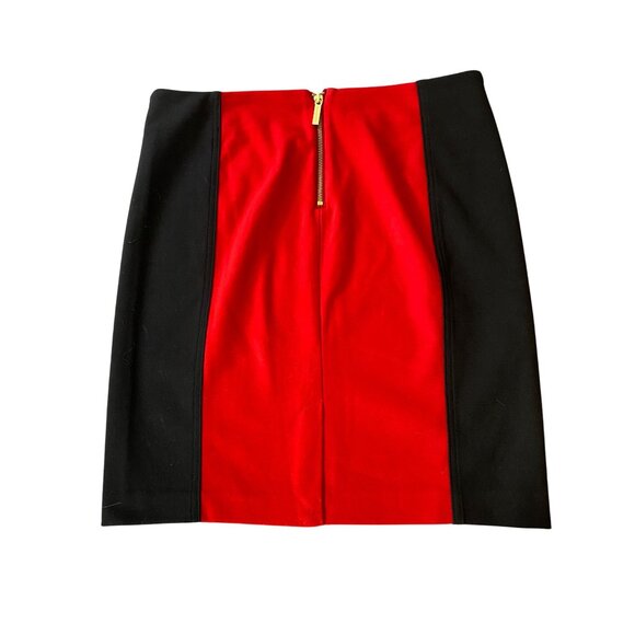 Michael Kors Womens Colorblock Pencil Skirt Black & Red Skize 10 - Picture 2 of 9